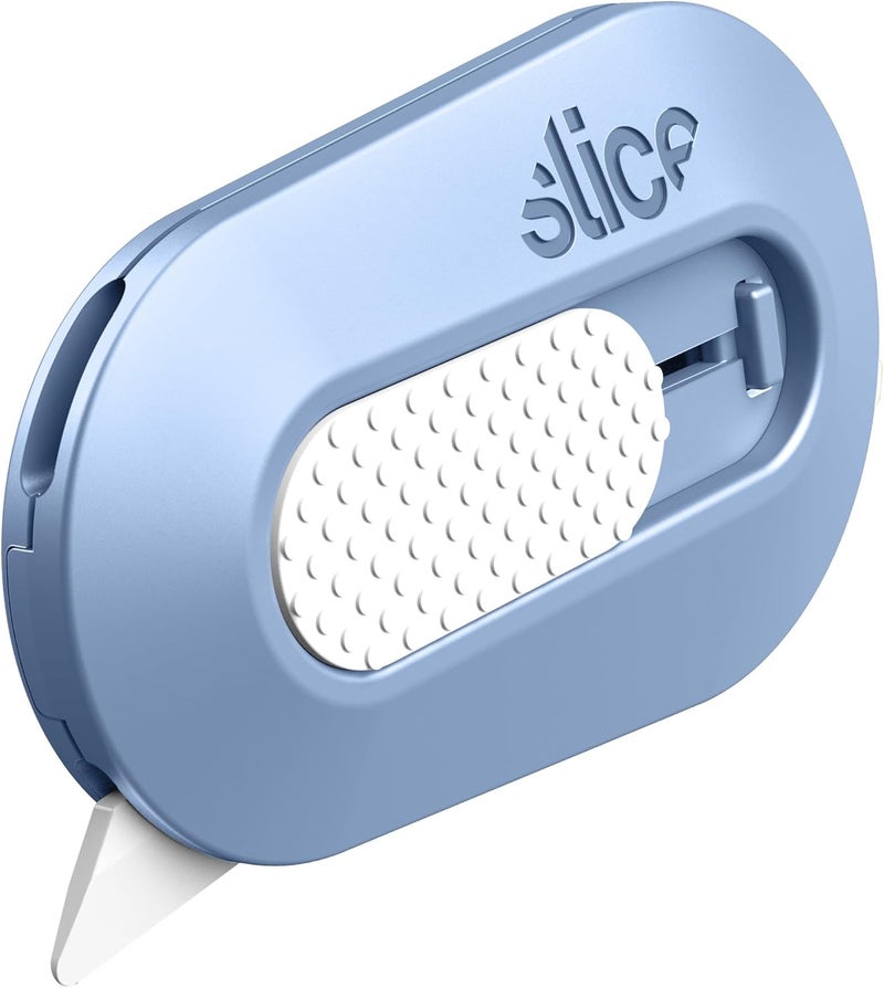 Slice Mini Box Cutter | Manual Retracting | Safe Ceramic Box Cutter Lasting 11x Longer than Metal | Box Opener | 1 Pack | Sky - Image 1
